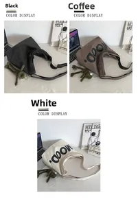Detailed comparison of large canvas tote bags in black, coffee, and white colors