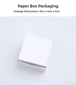 White 9x9x9cm square gift box packaging for crystal suncatcher home decor