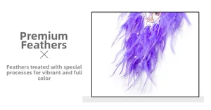 Detailed view of selected purple feathers with premium texture for tree of life decor