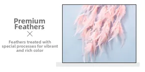 Detailed view of soft pink feathers with white pearl accents for dreamcatcher decor