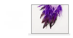 Vue détaillée des plumes violettes et perles blanches d'un attrape-rêves bohème pour décoration