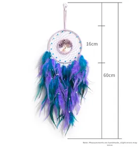 Detail of 16cm diameter and 60cm length for Tree of Life dream catcher pendant