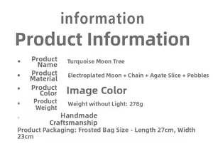 Specifications of handmade crescent moon dream catcher with aventurine stones and agate slice