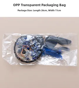 Car dreamcatcher pendant in clear OPP packaging bag measuring 26cm by 11cm