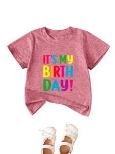Pink birthday t-shirt and white Mary Jane shoes with lace and bow details