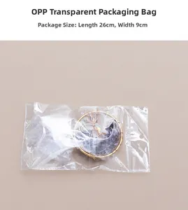 Sachet cadeau OPP transparent pour pendentif Arbre de Vie en améthyste de 26cm par 9cm