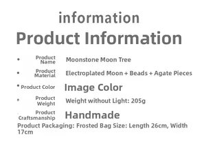 Specifications of handmade agate slice tree of life with crystal beads in gift packaging
