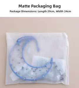 Frosted zipper bag packaging for dreamcatcher accessories, dimensions 29cm by 24cm