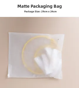 Sacchetto di plastica opaca con cursore 29x24cm per conservazione e imballaggio