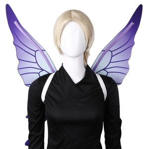 Purple gradient butterfly fairy wings accessory with elastic straps for adult costume parties