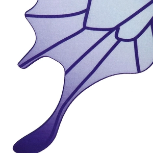 Macro detail of purple gradient butterfly wing accessories for Halloween parties