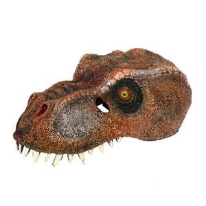 Detailed texture of 3D PU foam Tyrannosaurus Rex mask for Halloween parties