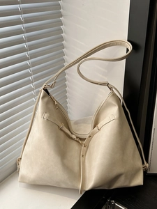 Sac à Main Femme Rétro Grande Capacité en Cuir PU Sac Fourre-tout Décontracté Hobo Pour Travail Bureau Voyage Quotidien
