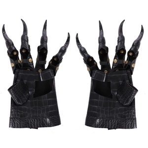 Γάντια με Νύχια Δράκου για το Halloween Γοτθικό Πριτσίνι Δέρμα PU Μοτίβο Κροκόδειλου Μακριά Νύχια Cosplay Αξεσουάρ