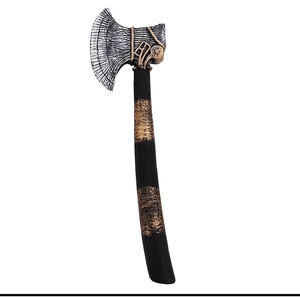 Macro view of realistic vintage PU foam axe head with detailed radial patterns