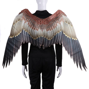 Realistic large brown eagle wings for adult Mardi Gras carnival and party costumes