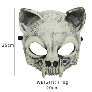 3D Schafschädel Katzenmaske für Halloween Cosplay Party mit Größe 25x20cm Maßen