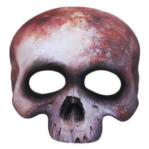 Realistic skull face mask with blood stains and bone texture for Halloween party decor