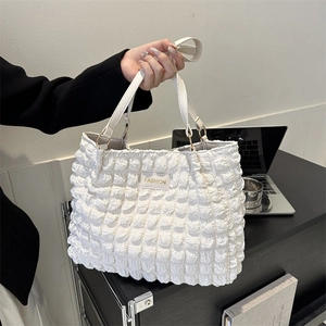 Bolso De Hombro Para Mujer Con Textura De Burbujas De Gran Capacidad Bolso Tote Informal De Moda