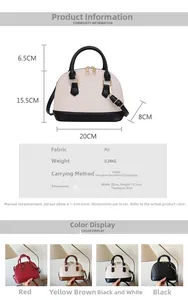 Spécifications de taille pour sac à main shell minimaliste avec texture tissée et mesures