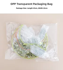 Detail of Tree of Life crystal dreamcatcher in protective OPP bubble bag packaging