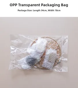 Clear OPP plastic packaging bag with 34x18cm dimensions for crystal tree dream catchers