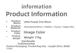 Handmade amethyst suncatcher moon ornament specifications with 170g weight details