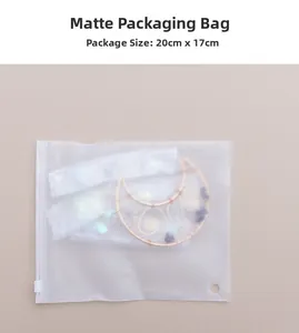 Detailed frosted packaging bag measuring 20x17cm for handmade moon crystal suncatcher
