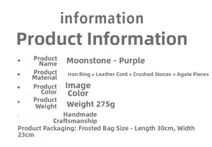 Detailed specifications of handmade moon purple amethyst stone wall hanging decor