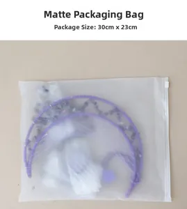 Frosted packaging bag for amethyst moon wall decor with 30cm x 23cm dimensions