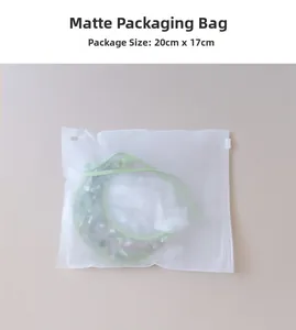 Frosted zipper storage bag with hanging hole for suncatcher, measuring 20cm x 17cm