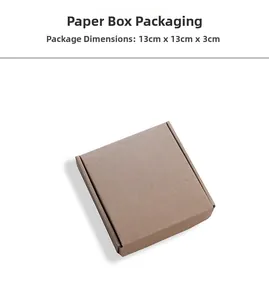 Scatola quadrata in carta kraft per acchiappasogni con dimensioni di 13cm x 13cm x 3cm