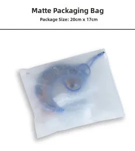 Frosted zipper pouch 20x17cm packaging for Lapis Lazuli moon pendant jewelry