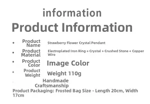 Technical specifications of handmade crystal dream catcher pendant and material details