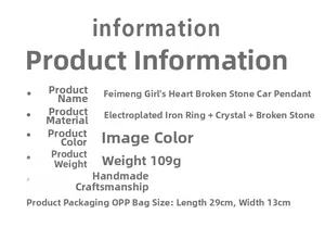 Detailed specifications of watermelon crystal car pendant with handmade metal hoop details