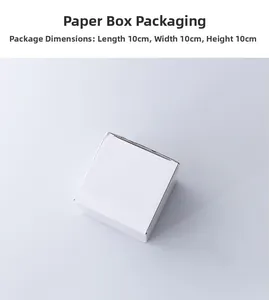 Minimalist white cardboard gift packaging box for citrine suncatcher, size 10x10x10cm