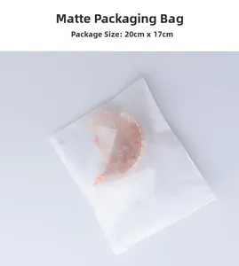 Matte Kunststoffverpackung mit Reißverschluss für Schmuck und Sonnenfänger, 20x17 cm