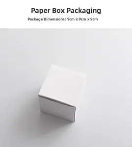 Minimalist white 9x9x9cm cardboard gift box packaging for crystal suncatchers