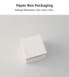 Minimalistische witte kartonnen verpakking van 9x9x9 cm voor decoratieve geschenken