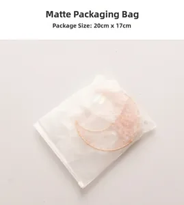 Close-up of frosted zipper packaging bag for suncatcher, sized 20cm x 17cm