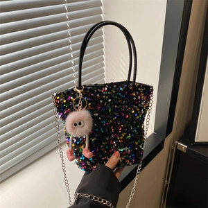 Sac à Épaule en Paillettes Mode Coréenne pour Femmes Sac à Main en Paillettes Brillantes Sac à Bandoulière pour Femmes Chic