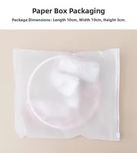Detailed view of 10x10x3cm matte packaging bag for crystal bracelet storage