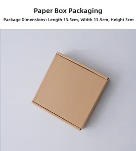 Brown kraft paper gift box for agate chime measuring 13.5x13.5x3 cm for packaging