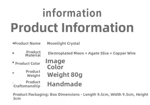 Detailed specifications of moon amethyst wind chime with agate slices and copper wire