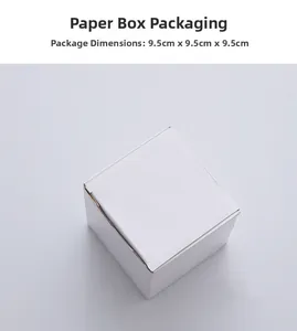 Minimalist white square gift box with 9.5cm dimensions for tree of life wind chime