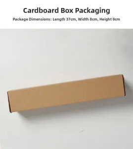 Sturdy kraft paper packaging box for suncatcher measuring 37x8x8cm in brown color