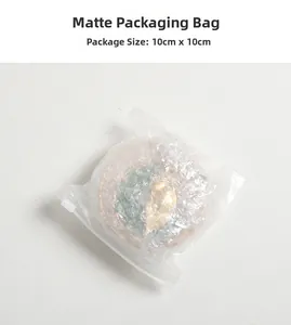 Close-up of 10x10cm frosted zip lock bag showing durable texture and secure seal