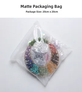 Matte 20cm Reißverschlusstasche für dekorative Kristall-Mond-Sonnenfänger-Anhänger