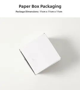 White cardboard packaging box detail showing dimensions of 11x11x11cm for wind chimes