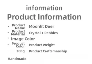Detailed specifications of crystal moon wall hanging with dimensions and material info